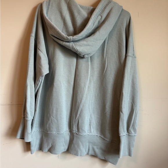 Aerie Light Blue/Gray Hoodie Sweatshirt - Picture 3 of 3